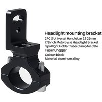 1 Pair Of Motorcycle Led Headlight Mounting Bracket Accessories Tg82 Electric Vehicle Clips, Light Fixture Clamps, Aluminum Alloy Tube Clamps