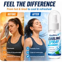 Kineshinex Cooling Spray Is Portable And Provides Quick Cooling And Refreshing Relief In Summer. It's Non-sticky And Helps Cool You Down.