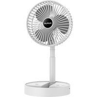 Ulisem White Usb Foldable Desk Fan, Mini Electric Dorm Fan, Portable Telescopic Fan