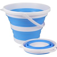 Collapsible Silicone Bucket For Camping, Travel, Car Washing And Home Use (blue) (3 Liters)