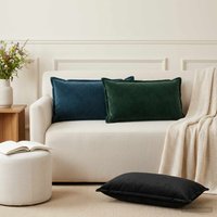 Vidaxl Cushion With Pillow Houten 2 Pcs Dark Green Velvet