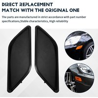 1 Pair, Color: Black, Material: Abs, Led Side Marker Lights And Turn Signals For Car 2128