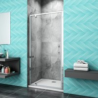 Biubiubath - 760mm Pivot Hinge Shower Door 5mm Safety Glass Shower Enclosure Cubicle