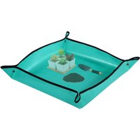Plant Repotting Mat, Waterproof Foldable PE Gardening Mat Indoor Seedling Repotting Mat Succulent Planting Mat (68x68cm, Green)