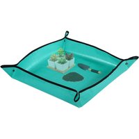 Plant Repotting Mat, Waterproof PE Foldable Gardening Mat, Indoor Seedling Repotting Mat, Succulent Planting Mat (68x68cm, Green)