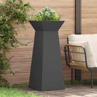 Pillar Planter 2 pcs Black 40 x 40 x 100 cm Steel Vidaxl
