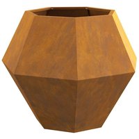 Planter Rusty 75 x 75 x 60 cm Weathering Steel vidaXL