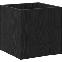 Planter Box Black oak 40 x 40 x 40 cm Engineered wood Vidaxl