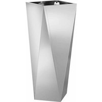 Planter Silver 30 x 30 x 75 cm Galvanised Steel vidaXL