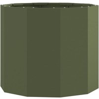 Planter Olive Green 60 x 60 x 50 cm Steel vidaXL