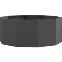 Planter Black 90 x 90 x 35 cm Steel vidaXL