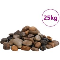 Polished Pebbles 25 kg Mixed Colour 2-5 cm Vidaxl