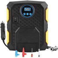 Portable Air Compressor 12V 150PSI Car Tire Inflator Electric Tire Inflator with Rechargeable Cigarette Lighter, lcd Display, led, Car Air Pump 3