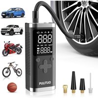 Portable Air Compressor for Car Tires, 150 PSI Cordless Air Pump with Battery and 12V DC Dual Power Supply, Electric Bike Pump for Motorcycle, Ball,