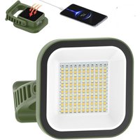 Portable work light, 4000LM, IP65 waterproof magnetic work lights, 12000mAh rechargeable LED power bank lights, 1/4" threaded port floodlight, solar