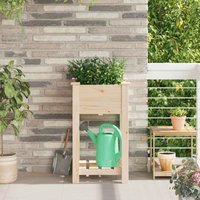 Garden Planter Beige 45 x 45 x 76.5 cm Solid fir wood Vidaxl