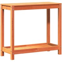 Potting Table with Shelf Wax Brown 82.5x35x75 cm Solid Wood Pine Vidaxl