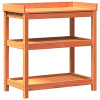 Vidaxl - Potting Table with Shelves Brown 82.5x45x86.5 cm Solid Wood Pine