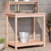 Potting Table with Shelves 82.5x50x109.5 cm Solid Wood Douglas Vidaxl