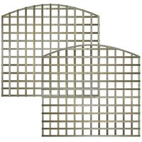 Premier Garden Supplies - Premier 6ft x 5ft Arch Top Standard Square Garden Trellis Panel