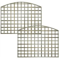 Premier Garden Supplies - Premier 6ft x 4ft Arch Top Standard Square Garden Trellis Panel