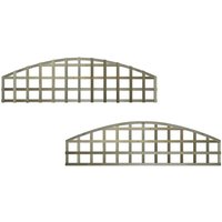 Premier Garden Supplies - Premier 6ft x 1ft Arch Top Standard Square Garden Trellis Panel