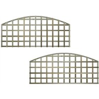 Premier Garden Supplies - Premier 6ft x 2ft Arch Top Standard Square Garden Trellis Panel