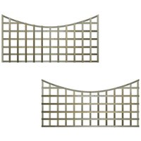 Premier Garden Supplies - Premier 6ft x 3ft Concave Top Standard Square Garden Trellis Panel