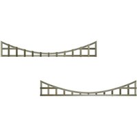 Premier 6ft x 1ft Concave Top Standard Square Garden Trellis Panel