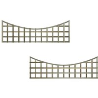 Premier Garden Supplies - Premier 6ft x 2ft Concave Top Standard Square Garden Trellis Panel