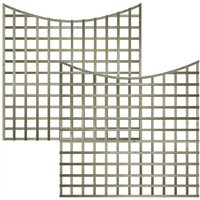 Premier Garden Supplies - Premier 6ft x 6ft Concave Top Standard Square Garden Trellis Panel