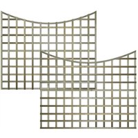 Premier 6ft x 5ft Concave Top Standard Square Garden Trellis Panel
