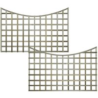 Premier Garden Supplies - Premier 6ft x 4ft Concave Top Standard Square Garden Trellis Panel