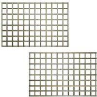 Premier Garden Supplies - Premier 6ft x 4ft Flat Top Standard Square Garden Trellis Panel