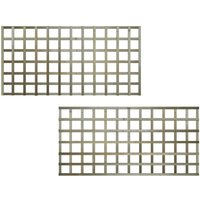 Premier Garden Supplies - Premier 6ft x 3ft Flat Top Standard Square Garden Trellis Panel