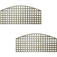 Premier Garden Supplies - Premier 6ft x 2ft Arch Top Privacy Square Garden Trellis Panels