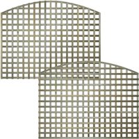 Premier Garden Supplies - Premier 6ft x 4ft Arch Top Privacy Square Garden Trellis Panels