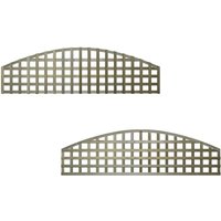 Premier Garden Supplies - Premier 6ft x 1ft Arch Top Privacy Square Garden Trellis Panels