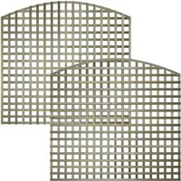 Premier Garden Supplies - Premier 6ft x 5ft Arch Top Privacy Square Garden Trellis Panels