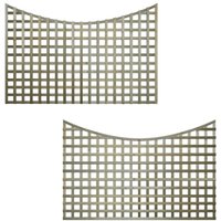 Premier Garden Supplies - Premier 6ft x 4ft Concave Top Privacy Square Garden Trellis Panels