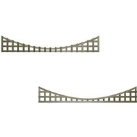 Premier Garden Supplies - Premier 6ft x 1ft Concave Top Privacy Square Garden Trellis Panels
