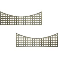 Premier 6ft x 2ft Concave Top Privacy Square Garden Trellis Panels