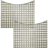 Premier Garden Supplies - Premier 6ft x 5ft Concave Top Privacy Square Garden Trellis Panels