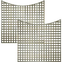 Premier Garden Supplies - Premier 6ft x 6ft Concave Top Privacy Square Garden Trellis Panels