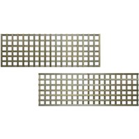 Premier Garden Supplies - Premier 6ft x 2ft Flat Top Privacy Square Garden Trellis Panel