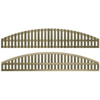 Premier Garden Supplies - Premier 6ft x 0.5ft Florence Vertical Slatted Arch Trellis Panel