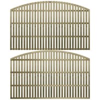Premier Garden Supplies - Premier 6ft x 3ft Florence Vertical Slatted Arch Trellis Panel