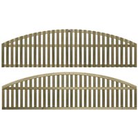 Premier Garden Supplies - Premier 6ft x 1ft Florence Vertical Slatted Arch Trellis Panel