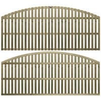 Premier 6ft x 2ft Florence Vertical Slatted Arch Trellis Panel