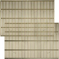 Premier Garden Supplies - Premier 6ft x 4ft Tuscany Vertical Slatted Capped Trellis Panel